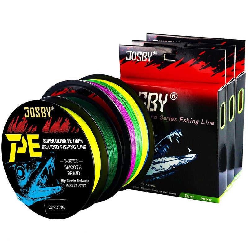 Linha Japonesa Multifilamento Trançada X4 JOSBY PE Super Power com 300m Disponível em 4 Cores