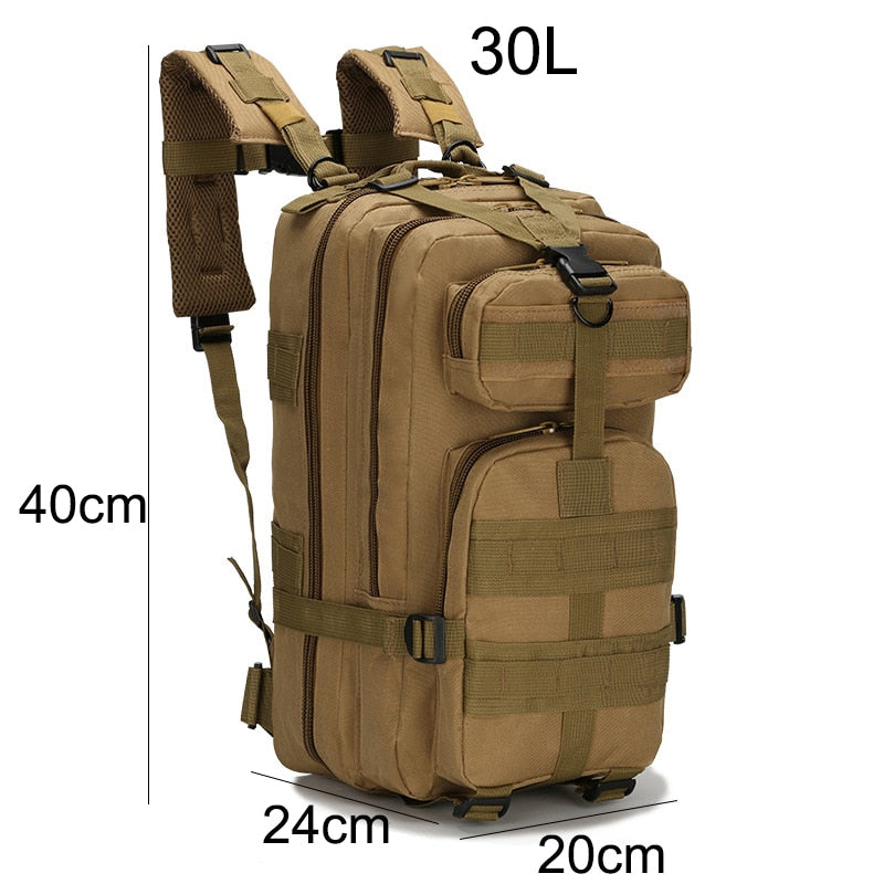 Mochila Estilo Militar de Nylon - Capacidade 30 Litros