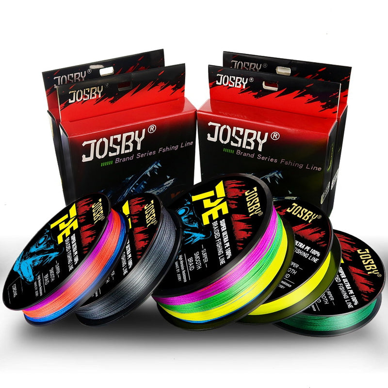 Linha Japonesa Multifilamento Trançada X4 JOSBY PE Super Power com 300m Disponível em 4 Cores