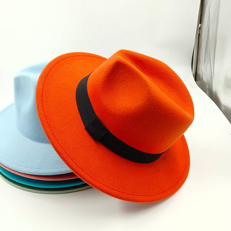 Chapéu Fedora de Feltro Anti-Alérgico Diversas Cores Tamanho M- 56 -58