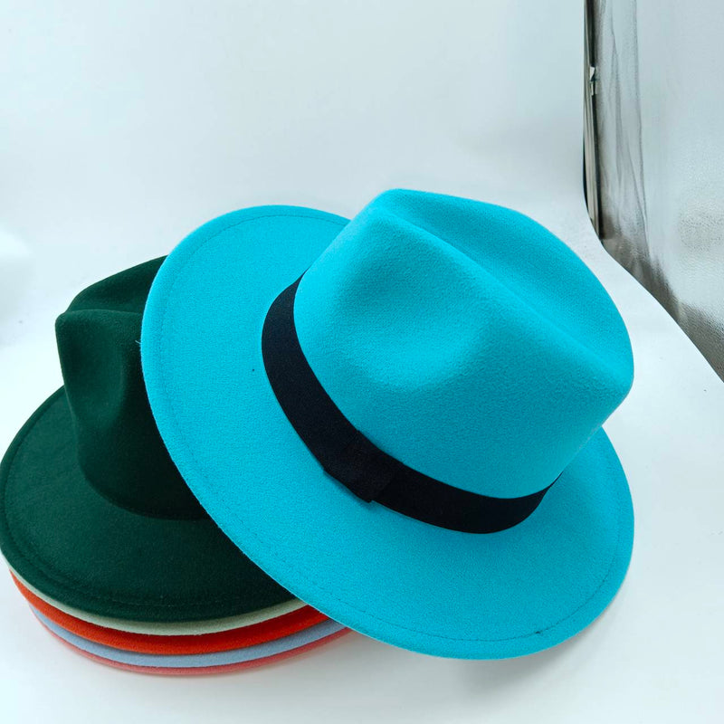 Chapéu Fedora de Feltro Anti-Alérgico Diversas Cores Tamanho M- 56 -58