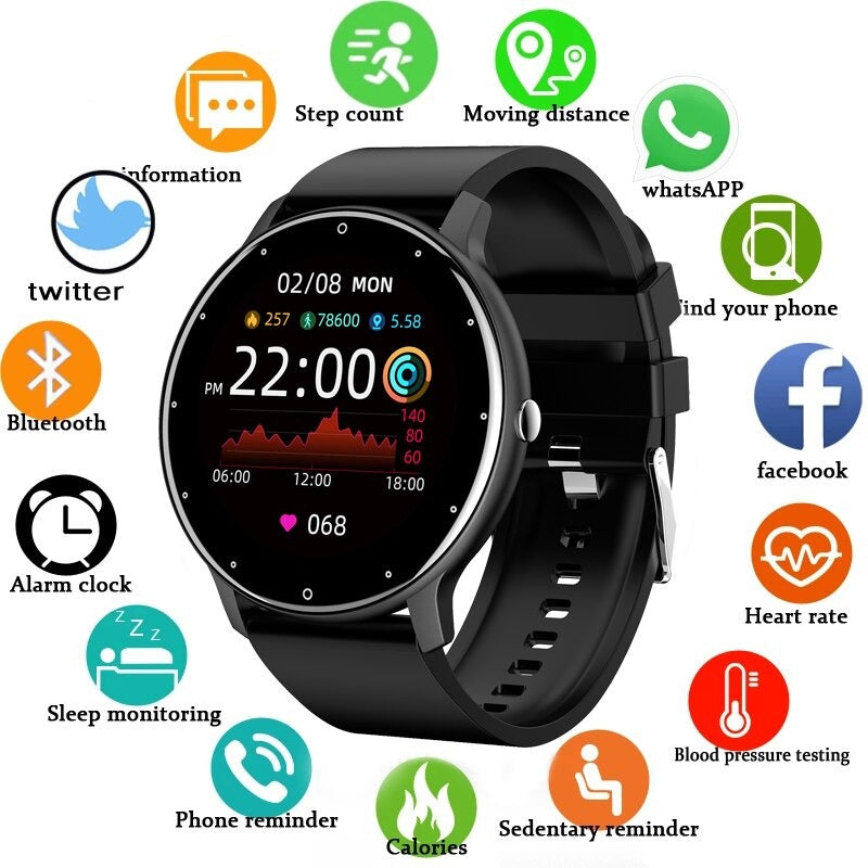 SmartWatch Sport Fitness a prova d´água - Bluetooth compatível com Android e IOS